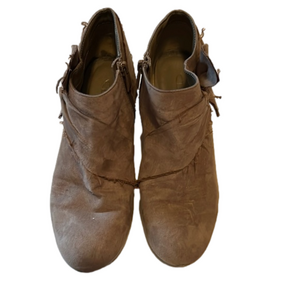CL by Laundry Brown Wedge Boots Woman Size 8
